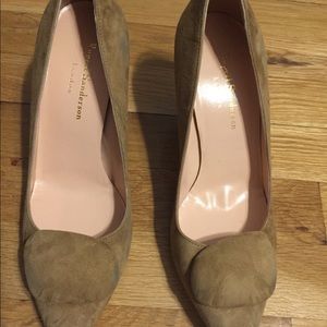 Rupert Sanderson beige suede heels sz 39.5 NEW